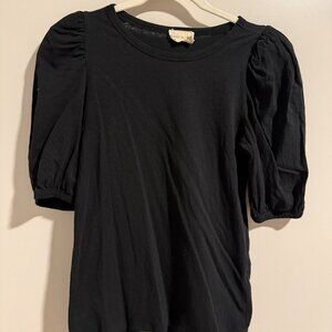 Nation Ltd Black Puff Sleeve Short Sleeve Tee